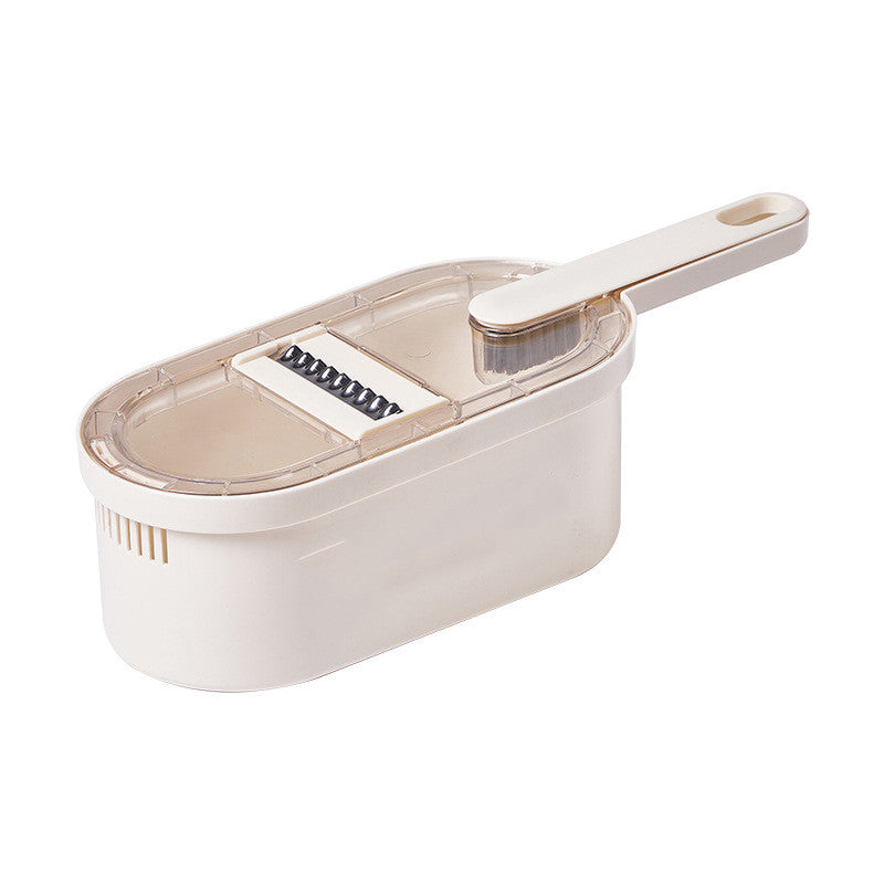 Gemüseschneider Manuell, Multifunktion Zwiebelschneider, Tragbar Gemüsehobel, Küche Würfelschneider mit 440 Edelstahl Klingen, Abtropfkorb, Aufhängeloch, 16 Austauschbare Klingen