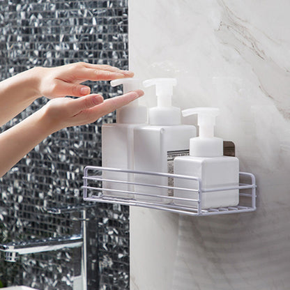 Badezimmer Regal,Duschablage  Punch-freie Ecke Lagerregal Dusche Korb Badzubehör Wandmontage Küchenorganisator Shampoo Holder mit Saugnapf
