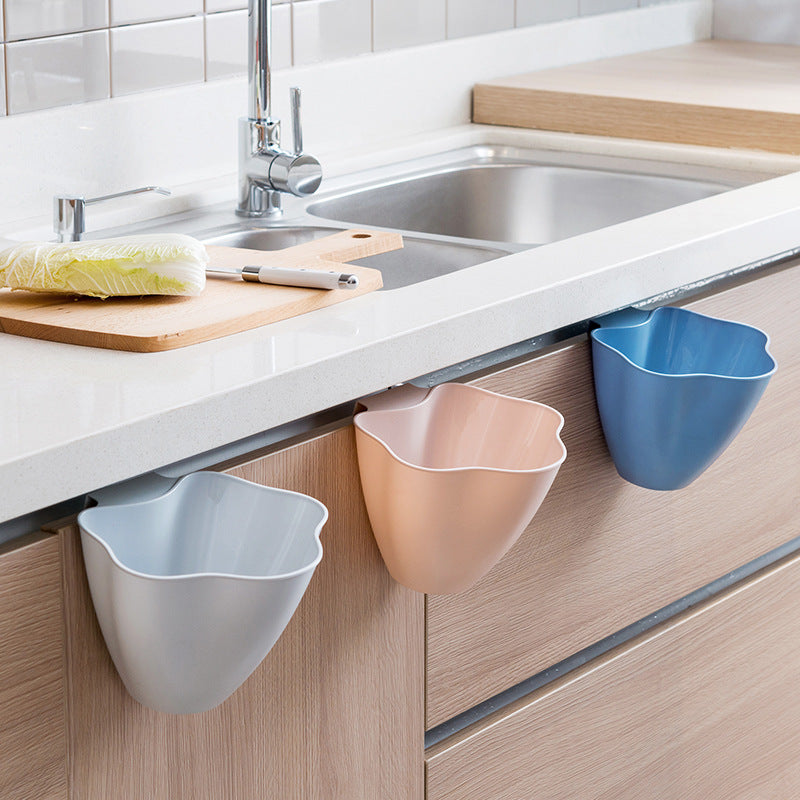 Hanging Trash Can for Kitchen Cabinet Door, Hanging Trash Can with Lid - Mini Garbage Container, Household Cleaning Tools Waste Bins for Cabinet/Bedroom/Bathroom