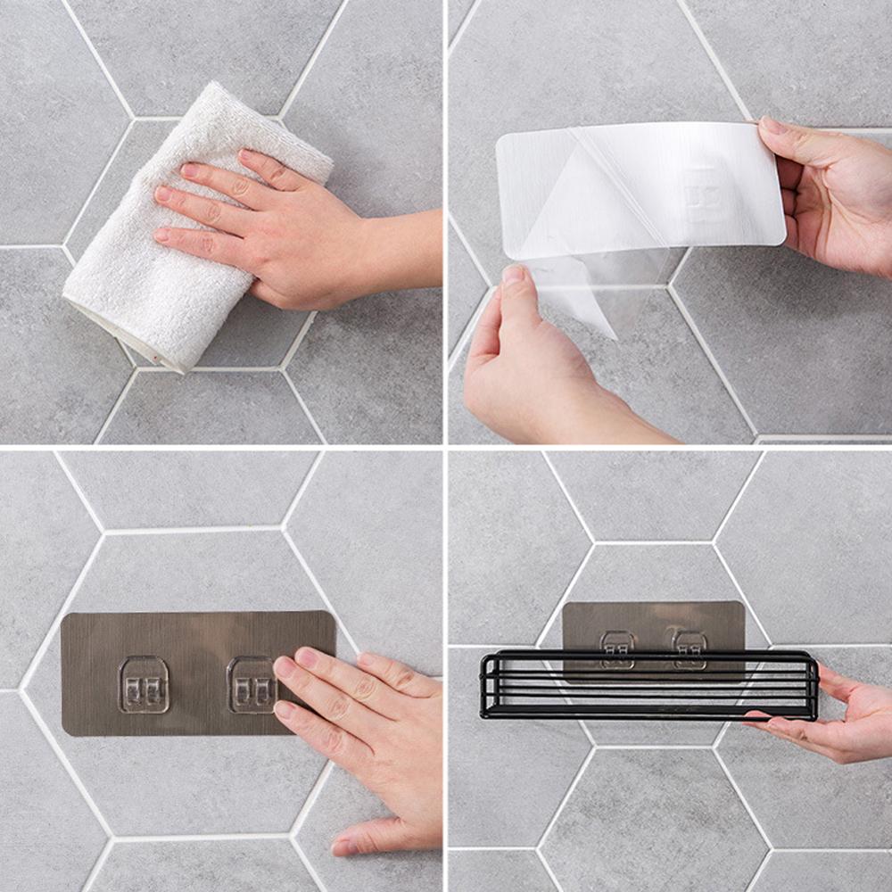 Badezimmer Regal,Duschablage  Punch-freie Ecke Lagerregal Dusche Korb Badzubehör Wandmontage Küchenorganisator Shampoo Holder mit Saugnapf