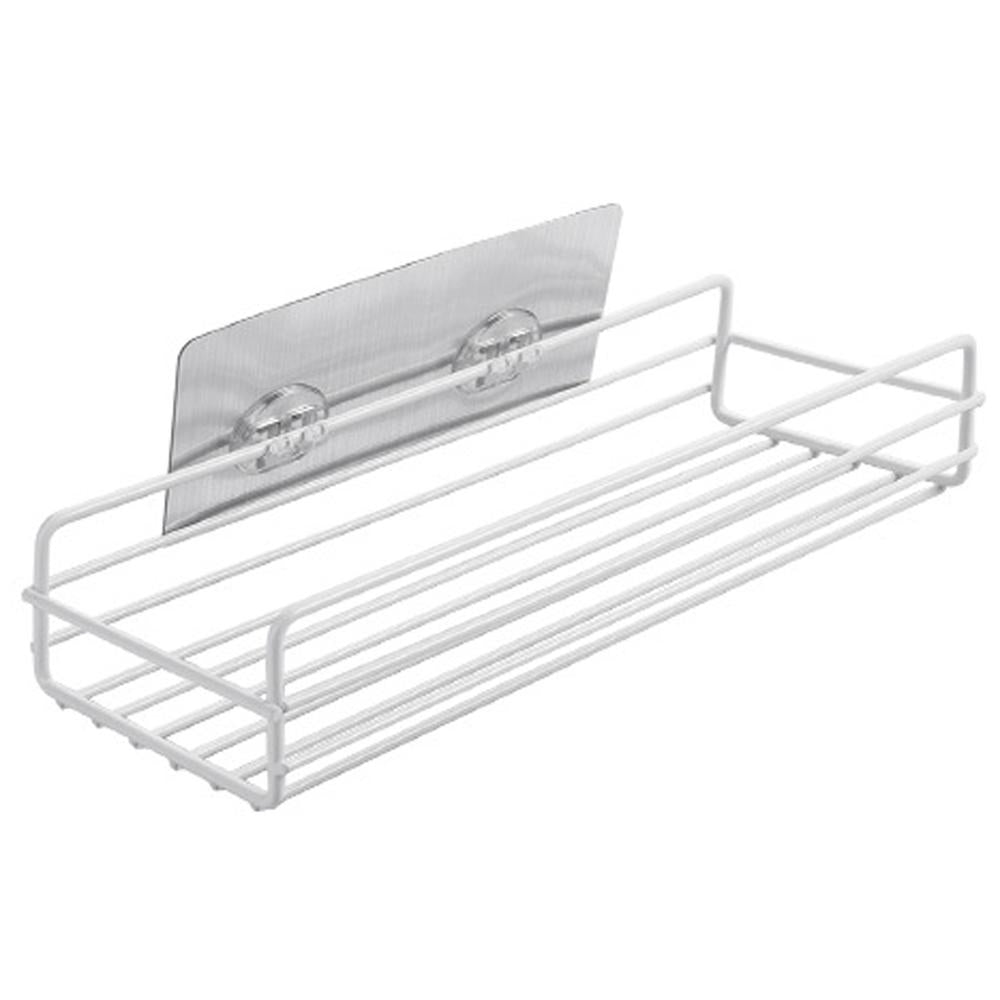 Badezimmer Regal,Duschablage  Punch-freie Ecke Lagerregal Dusche Korb Badzubehör Wandmontage Küchenorganisator Shampoo Holder mit Saugnapf