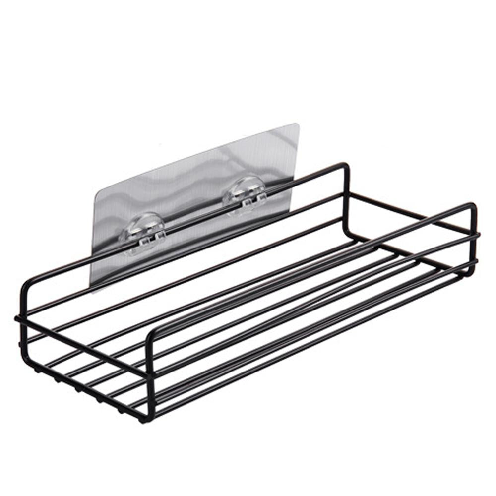 Badezimmer Regal,Duschablage  Punch-freie Ecke Lagerregal Dusche Korb Badzubehör Wandmontage Küchenorganisator Shampoo Holder mit Saugnapf