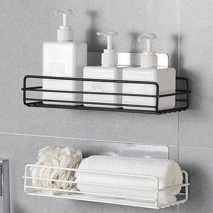 Badezimmer Regal,Duschablage  Punch-freie Ecke Lagerregal Dusche Korb Badzubehör Wandmontage Küchenorganisator Shampoo Holder mit Saugnapf