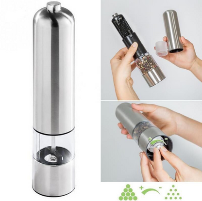 Salz Pfeffer Mühle Manuell groß (28,8cm) mit einstellbarem Keramik-Mahlwerk von grob bis fein I Design Gewürzmühle