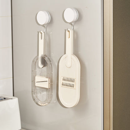 Gemüseschneider Manuell, Multifunktion Zwiebelschneider, Tragbar Gemüsehobel, Küche Würfelschneider mit 440 Edelstahl Klingen, Abtropfkorb, Aufhängeloch, 16 Austauschbare Klingen
