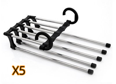 TANGBOHU Hosenbügel Platzsparend Mehrfach, Hosen Kleiderbügel Multifunctional, Hanger Pants Rack Closet Organizer für Hosen, Schals, Jeans, Kleidung, Handtücher
