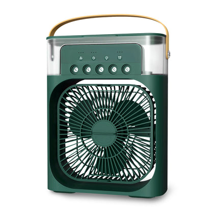 Luftkühler mit Wasserkühlung, 3-in-1 Verdunstungskühler, Luftbefeuchter & Ventilator, Mobile Klimageräte Luftkühler 7L, Leiser Air Cooler , 2 Kühlpacks