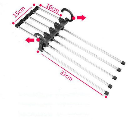 TANGBOHU Hosenbügel Platzsparend Mehrfach, Hosen Kleiderbügel Multifunctional, Hanger Pants Rack Closet Organizer für Hosen, Schals, Jeans, Kleidung, Handtücher