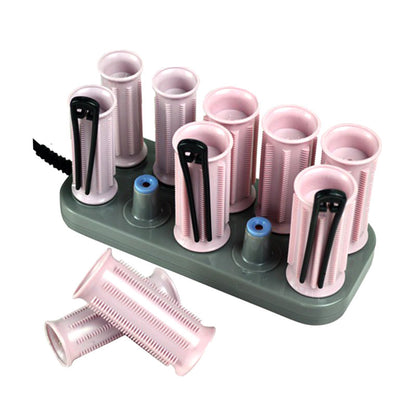 Kunststoff-Haarrollen Hitzebeständiger magischer Lockenwickler Lockenwickler Pony Selbstklebendes Haarvolumen Großer Griff Manuelles Haarstyling-Werkzeugset(Set mit Tasche)