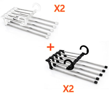 TANGBOHU Hosenbügel Platzsparend Mehrfach, Hosen Kleiderbügel Multifunctional, Hanger Pants Rack Closet Organizer für Hosen, Schals, Jeans, Kleidung, Handtücher