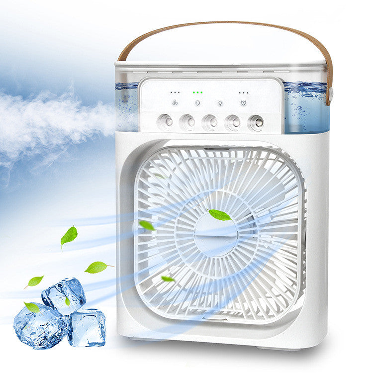 Luftkühler mit Wasserkühlung, 3-in-1 Verdunstungskühler, Luftbefeuchter & Ventilator, Mobile Klimageräte Luftkühler 7L, Leiser Air Cooler , 2 Kühlpacks