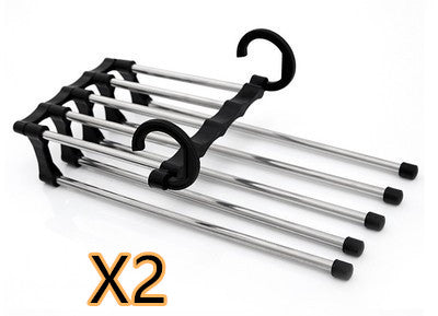 TANGBOHU Hosenbügel Platzsparend Mehrfach, Hosen Kleiderbügel Multifunctional, Hanger Pants Rack Closet Organizer für Hosen, Schals, Jeans, Kleidung, Handtücher