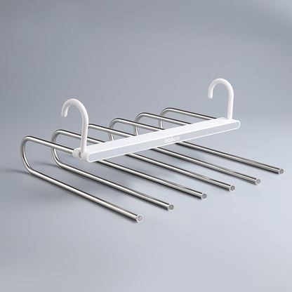 Foldable Trouser Hanger, Retractable Multi-layer Trouser Hanger